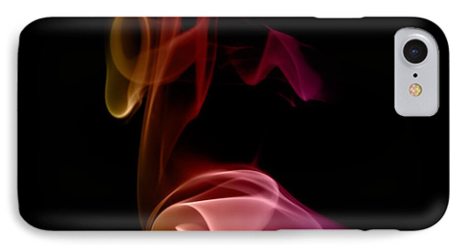 Abstract iPhone 7 Case featuring the photograph smoke XXVII by Joerg Lingnau