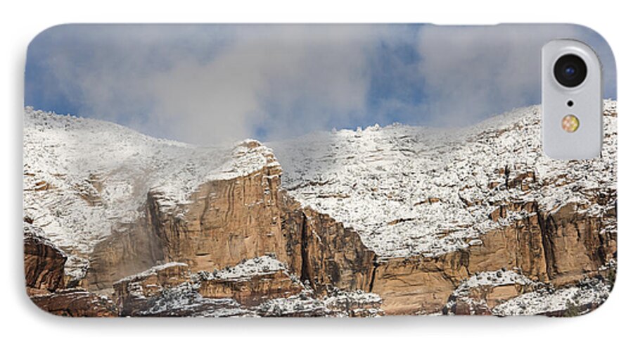 Sandra Bronstein iPhone 7 Case featuring the photograph Snow Kissed Morning in Sedona, AZ by Sandra Bronstein