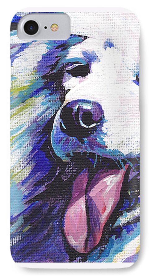 Samoyed iPhone 7 Case featuring the painting So Sammy by Lea S