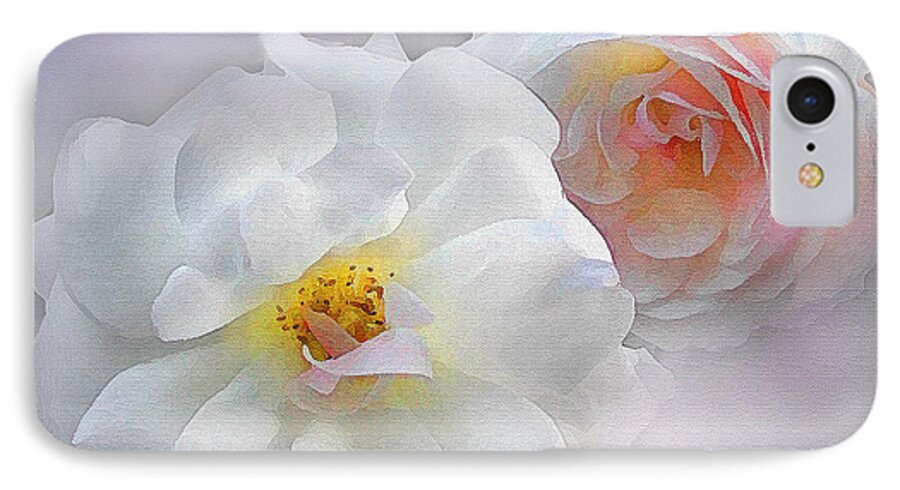 Roses iPhone 7 Case featuring the painting Soft Roses by Robert Foster