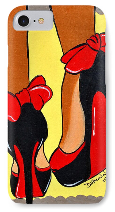 Shoes iPhone 7 Case featuring the painting Sole Mate by Diamin Nicole