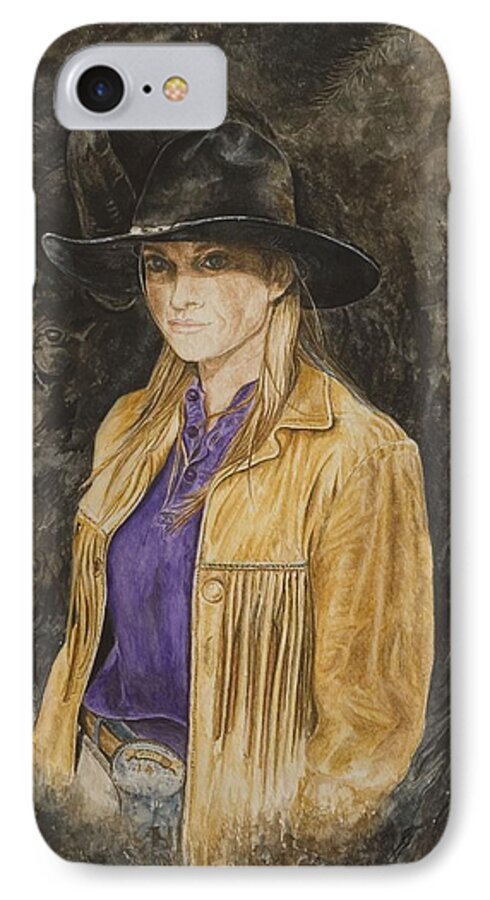 Western Paintings iPhone 7 Case featuring the painting Sometime Ago by Traci Goebel