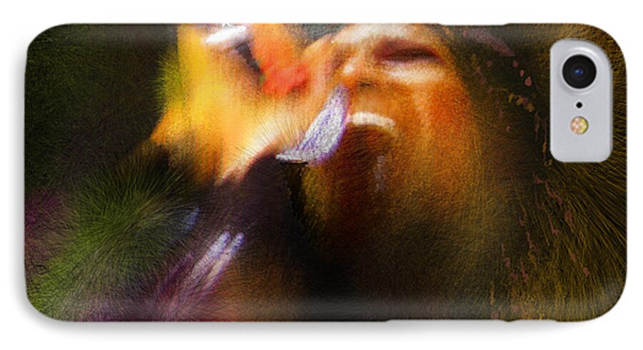 Music iPhone 7 Case featuring the painting Soul Scream by Miki De Goodaboom