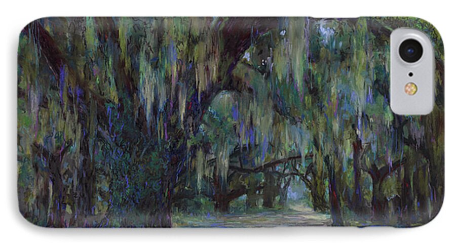 Southern Landscape iPhone 7 Case featuring the painting Spanish Moss by Billie Colson