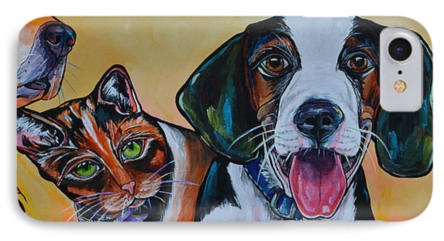 Spay Your Cat iPhone 7 Case featuring the painting Spay and Neuter by Patti Schermerhorn