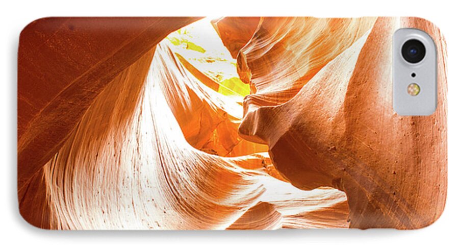 Antelope Canyon iPhone 7 Case featuring the photograph Spiral to the Sun by Ken Arcia