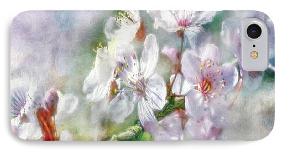 Tree iPhone 7 Case featuring the digital art Spring Blossoms by Jean OKeeffe Macro Abundance Art