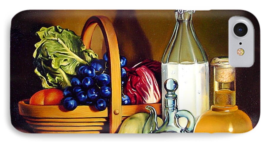 Grapes iPhone 7 Case featuring the painting Still Life in Oil by Patrick Anthony Pierson