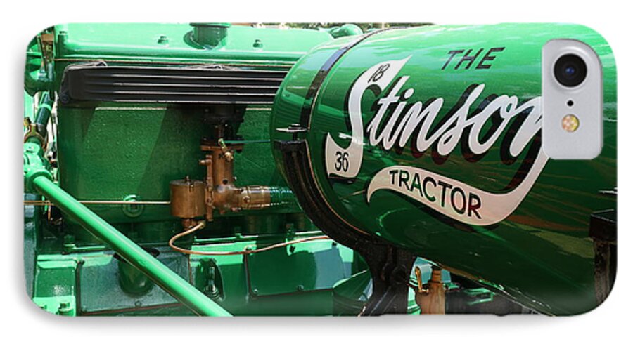 Antique Tractor iPhone 7 Case featuring the photograph Stinson Steam Tractor by Scott Kingery