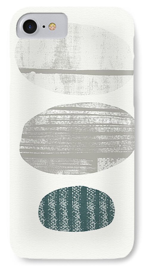 Modern iPhone 7 Case featuring the painting Stones 3- Art by Linda Woods by Linda Woods