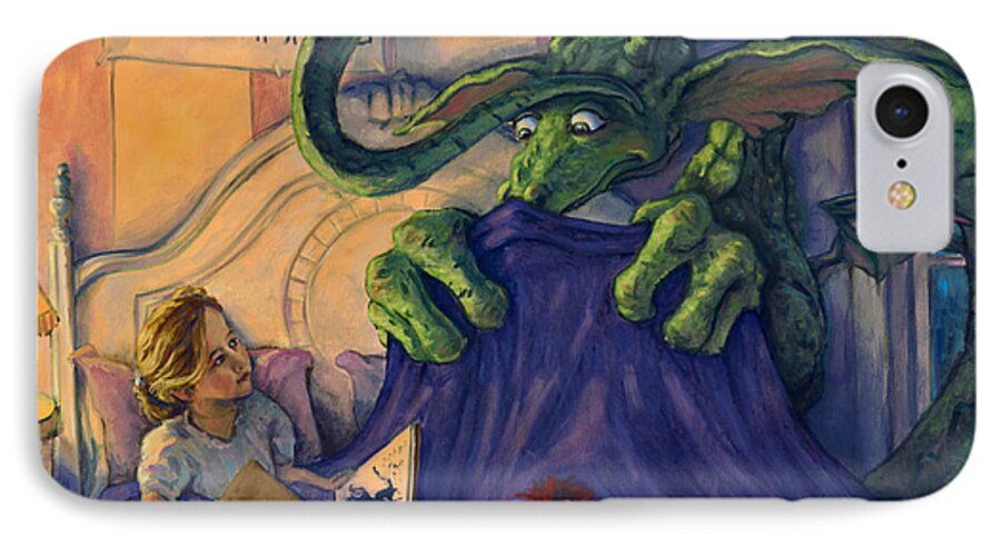 Dragon iPhone 7 Case featuring the painting Story Time by Michael Orwick