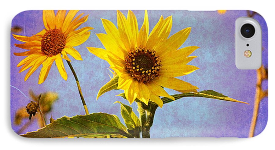 Glenn Mccarthy iPhone 7 Case featuring the photograph Sunflowers - The Arrival by Glenn McCarthy Art and Photography