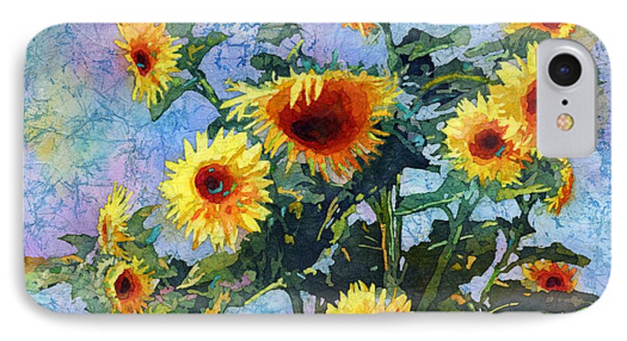 1500.00sunflower iPhone 7 Case featuring the painting Sunny Sundance by Hailey E Herrera