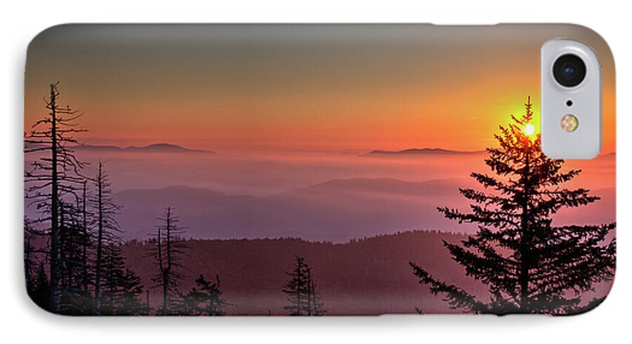 Clouds iPhone 7 Case featuring the photograph Sunrise Over the Smoky's III by Douglas Stucky