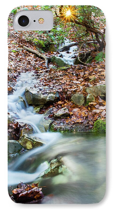 Waterfall iPhone 7 Case featuring the photograph Sunset Over an Oak Mountain Stream by Parker Cunningham