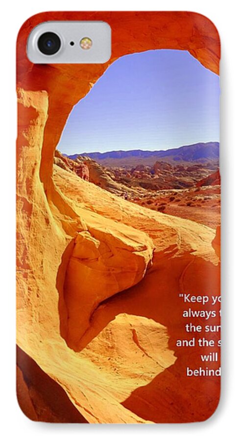 Valley Of Fire iPhone 7 Case featuring the photograph Sunshine by Donna Spadola