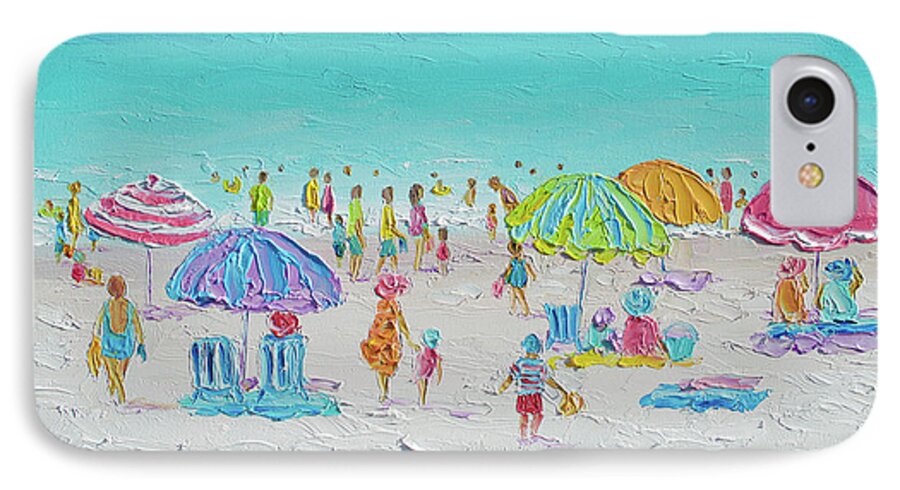 Beach iPhone 7 Case featuring the painting Sweet Sweet Summer by Jan Matson