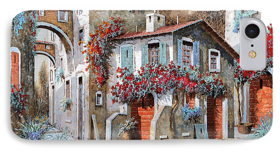 Street Scene iPhone 7 Case featuring the painting Tanti Tanti Fiori by Guido Borelli
