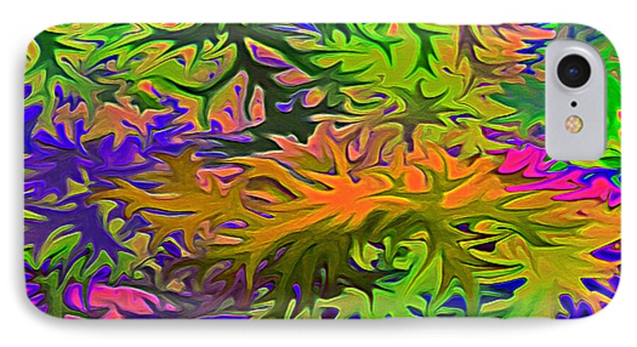 Fine Art Photography iPhone 7 Case featuring the photograph Technicolor Leaves by Patricia Griffin Brett