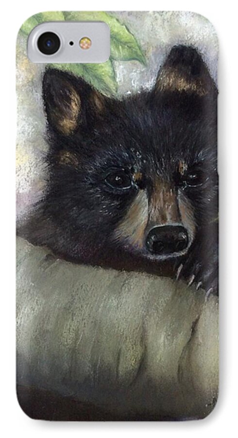 Bears iPhone 7 Case featuring the painting Tennessee Wildlife Black Bear by Annamarie Sidella-Felts