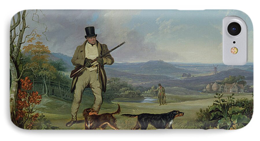 The iPhone 7 Case featuring the painting The Afternoon Shoot  by Philip Reinagle