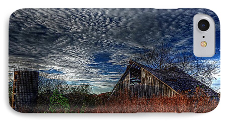 Old Barn iPhone 7 Case featuring the photograph The Barn at Twilight by Karen McKenzie McAdoo