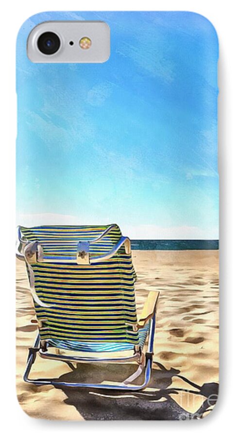 Chair iPhone 7 Case featuring the photograph The Beach Chair by Edward Fielding