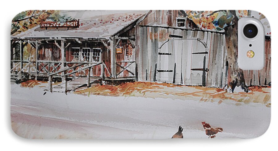 Barn iPhone 7 Case featuring the painting The Blacksmith Shoppe by P Anthony Visco