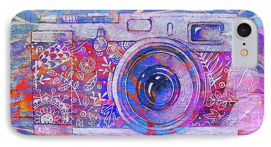 Camera iPhone 7 Case featuring the digital art The Camera - 02c3t by Variance Collections