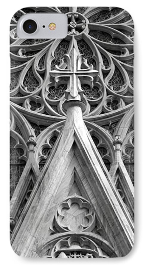 Cathedral Of St. Patrick iPhone 7 Case featuring the photograph The Cathedral of St. Patrick Close Up by Michael Dorn
