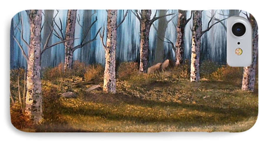Landscape iPhone 7 Case featuring the painting The Clearing by Sheri Keith