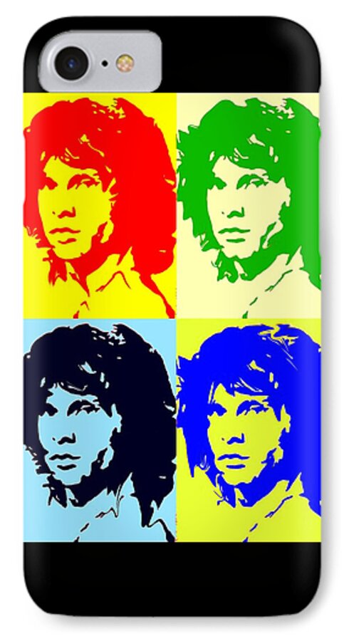 Jim Morrison iPhone 7 Case featuring the painting The Doors And Jimmy by Robert Margetts