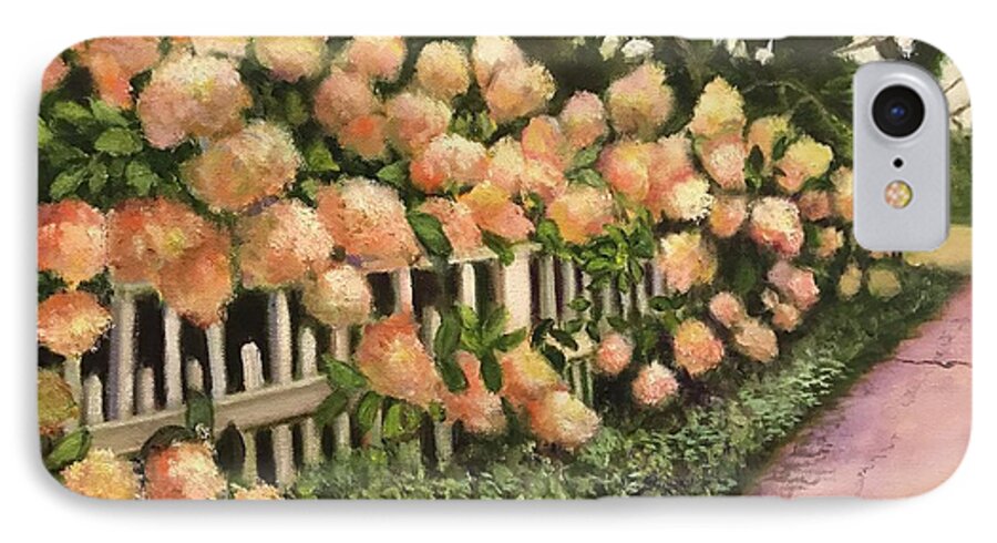 Hydrangeas iPhone 7 Case featuring the painting The Gardens by Gloria Smith