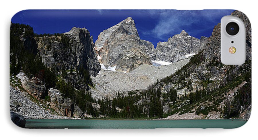 Cascade Canyon Framed Prints iPhone 7 Case featuring the photograph The Grand and Mount Owen from Delta Lake by Raymond Salani III