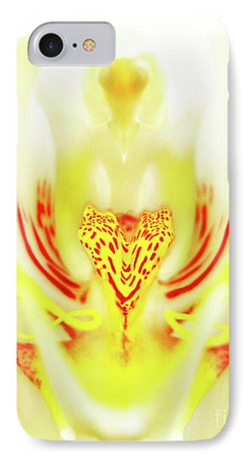 Moth Orchid iPhone 7 Case featuring the photograph The Heart of an Alien-Orchid by Jennie Breeze