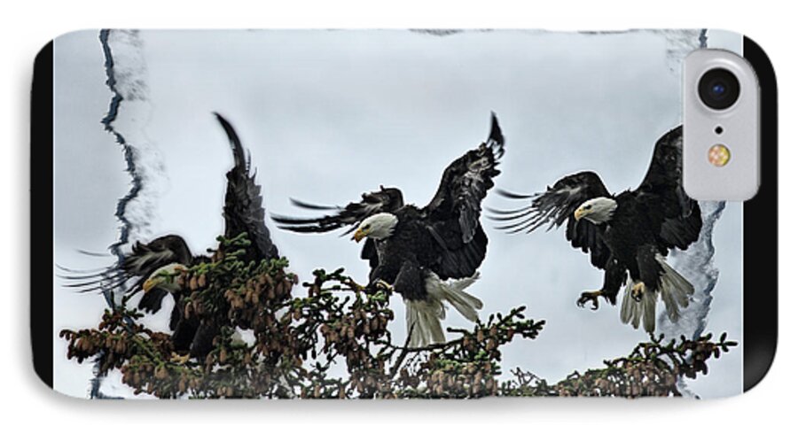 Eagle iPhone 7 Case featuring the photograph The Landing by Tiana McVay