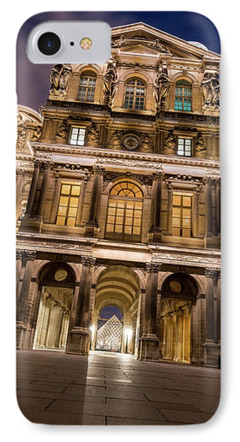 Paris iPhone 7 Case featuring the photograph The Louvre Museum at Night by James Udall