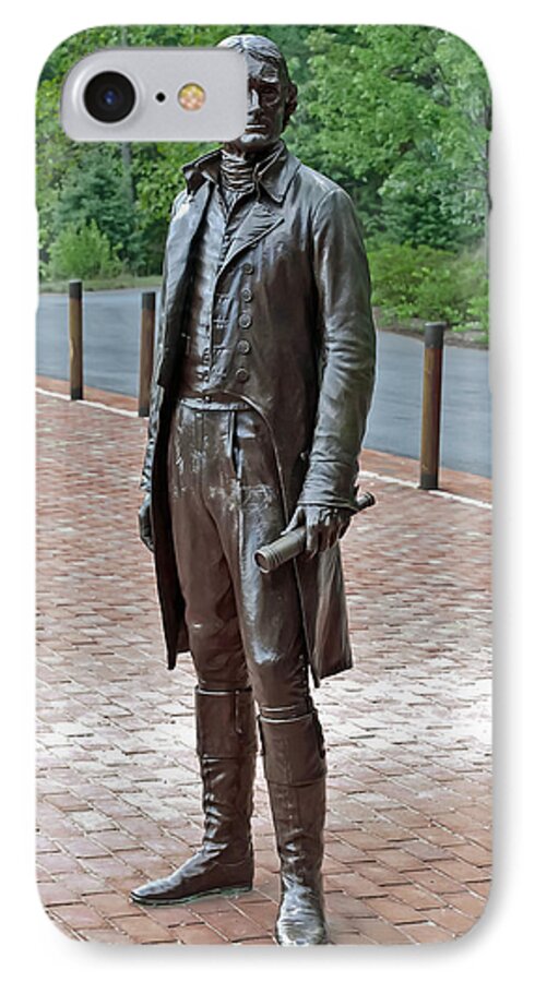 Thomas Jefferson iPhone 7 Case featuring the photograph The Man Behind Monticello by DigiArt Diaries by Vicky B Fuller