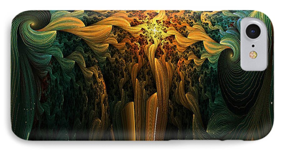 Fractal iPhone 7 Case featuring the digital art The Melting Earth by Digital Art Cafe