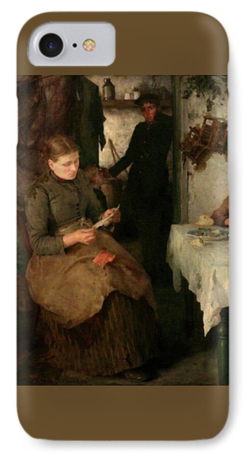 Message iPhone 7 Case featuring the painting The Message by Henry Scott Tuke