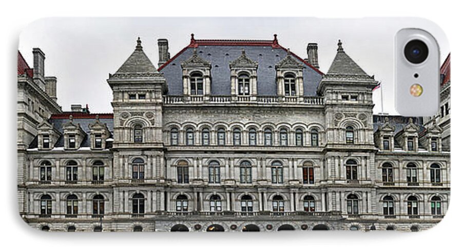 the New York State Capitol iPhone 7 Case featuring the photograph The New York State Capitol in Albany New York by Brendan Reals