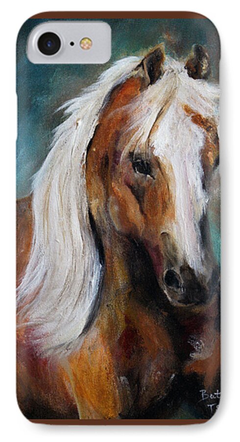 Palomino iPhone 7 Case featuring the painting The Palomino I by Barbie Batson