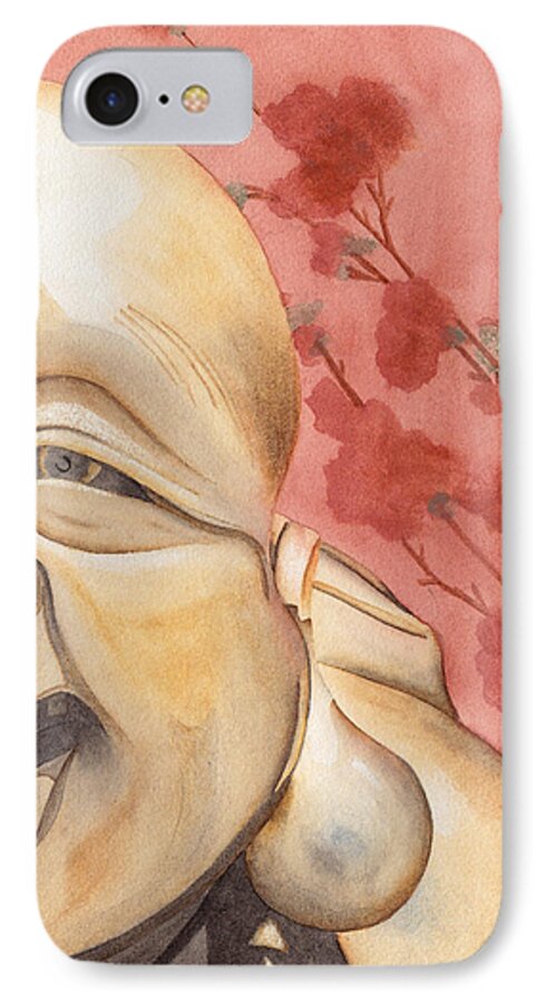 Buddha iPhone 7 Case featuring the painting The Travelling Buddha Statue by Ken Powers
