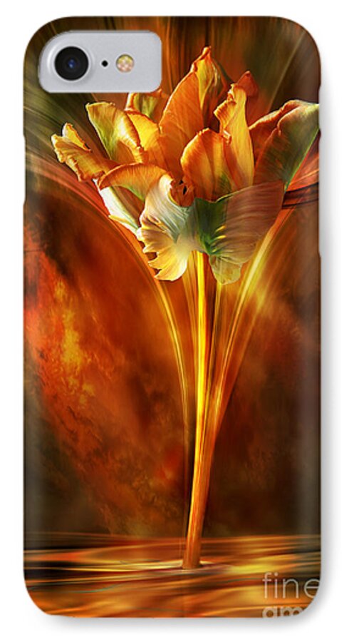 Colorfull Tulip iPhone 7 Case featuring the digital art The wild and beautiful by Johnny Hildingsson