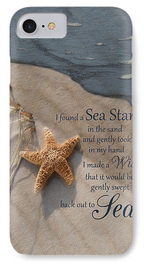 Sea Star iPhone 7 Case featuring the photograph The Wish by Robin-Lee Vieira