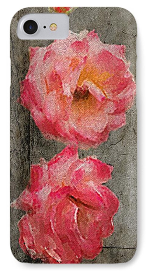 Roses iPhone 7 Case featuring the digital art Three Roses by Dale Stillman