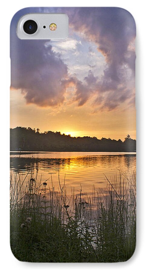Landscape iPhone 7 Case featuring the photograph Tranquil sunset on the lake by Gary Eason