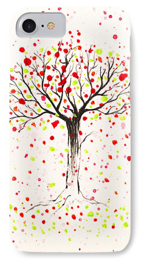 Tree iPhone 7 Case featuring the painting Tree Explosion by Stefanie Forck