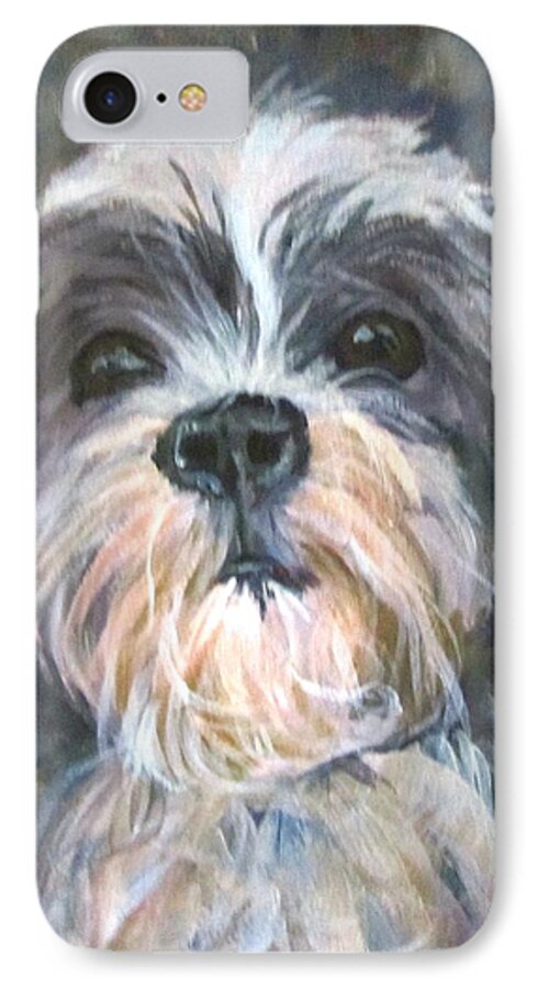 Dog iPhone 7 Case featuring the painting Trixie by Barbara O'Toole