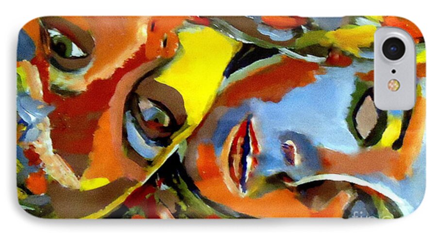 Affordable Original Art iPhone 7 Case featuring the painting Two Souls by Helena Wierzbicki